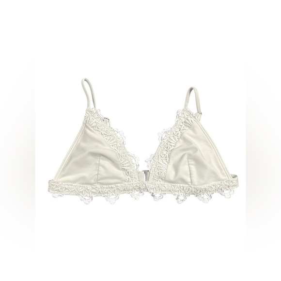 Hollister Other - Hollister White Lace Bikini Swim Top With Adjustable Straps Sz Small Women’s EUC